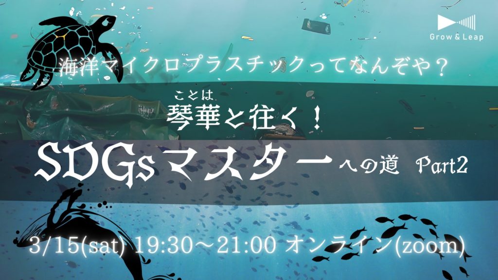 【3/15(土)開催】海洋プラスチックについて学んでみよう！琴華と往く！SDGsマスターへの道 Part2